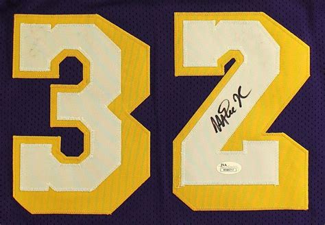 Lot Detail - MAGIC JOHNSON SIGNED L.A. LAKERS JERSEY JSA WITNESSED