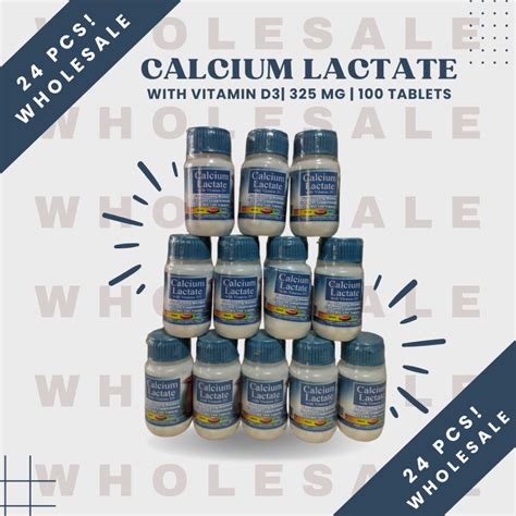 Calcium Lactate WHOLESALE 24pcs P25 For Cocks 325 MG 100