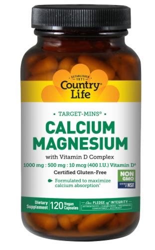 Country Life® Calcium Magnesium Vitamin D Complex Vegetarian Capsules 120 Ct Kroger