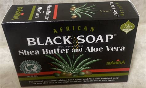 Madina African Black Soap Shea Butter And Aloe Vera 35 Oz 2 Bars Ebay