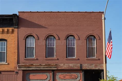 Old Storefronts In Small Town Stock Image Image Of Antique Door