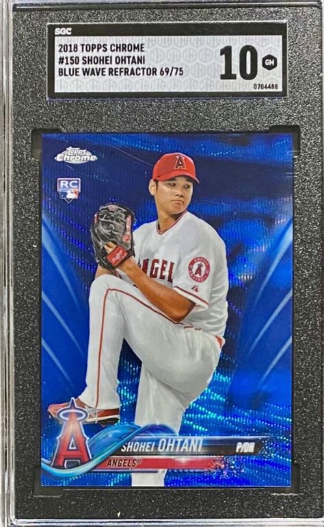 Topps Chrome Blue Wave Refractor Shohei Ohtani Rookie