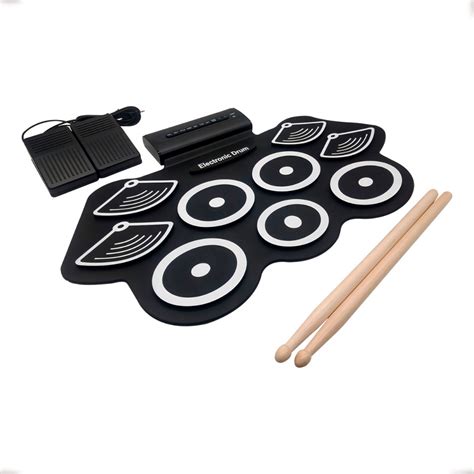 Bateria De Silicone - Bateria Musical Eletrônica de Silicone USB Portátil Digital Com ...