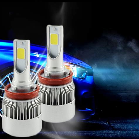 Pcs Super Bright For H H H Led Car Headlight Bulbs Cob Chip K