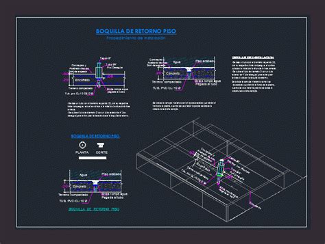 Accesorio De Piscina Boquilla De Retorno En AutoCAD Librería CAD