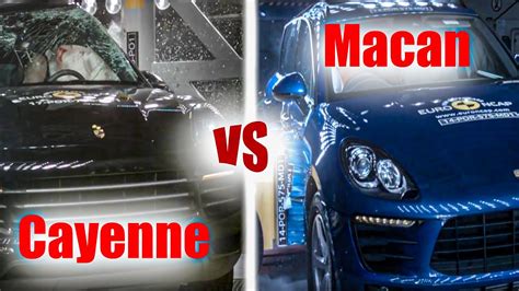 Porsche Cayenne Vs Porsche Macan Crash Test Euro Ncap Youtube