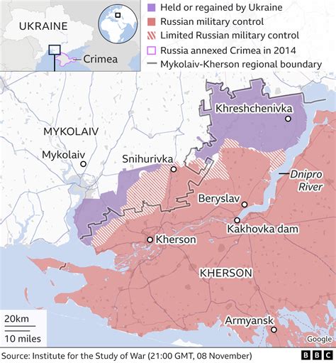 Kherson Russia To Withdraw Troops From Key Ukrainian City Bbc News