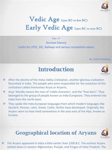 vedic age early vedic period aryan age notes  vedas