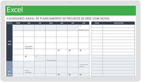 Modelos Gratuitos De Calendário De Projeto Smartsheet