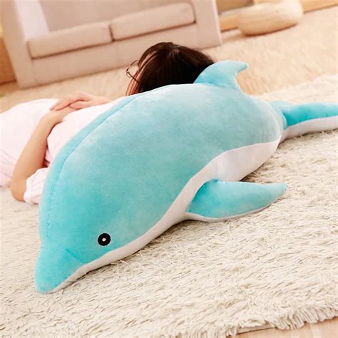 14m 16m Big Sizedolphins Plush Toy Dolphin Soft Stuffed Toy Pink And