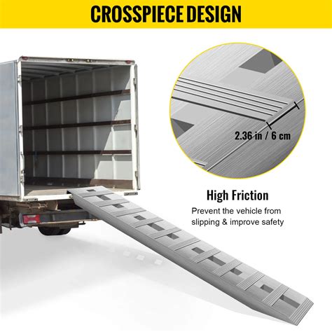 VEVOR 60\'\' X 12\'\' Aluminum Trailer Ramps 6000LBS Total Beavertail
