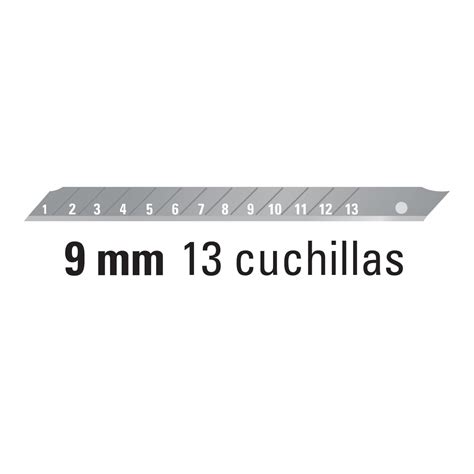 Estuche con 10 cuchillas SK2 de 9 mm para cutter Expert Electrónica DR