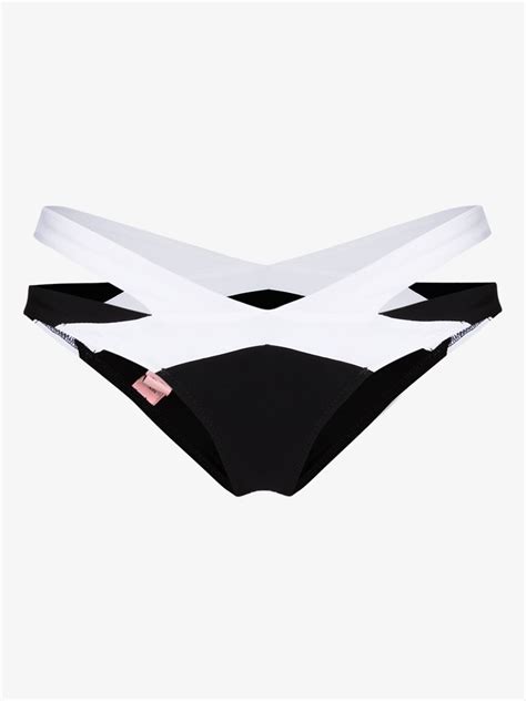 Agent Provocateur Mazzy Wrap Bikini Bottoms Black Editorialist