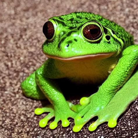 Photo Of A Fluffy Fuzzy Frog With Fur Stable Diffusion