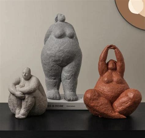 Abstract Resin Abstract Fat Lady Figurines Nordic Creative Etsy