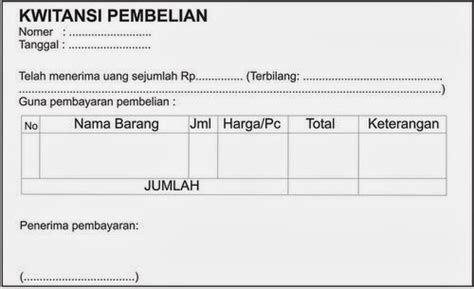 Contoh Kwitansi Pembelian Barang Elektronik | Ruang Ilmu