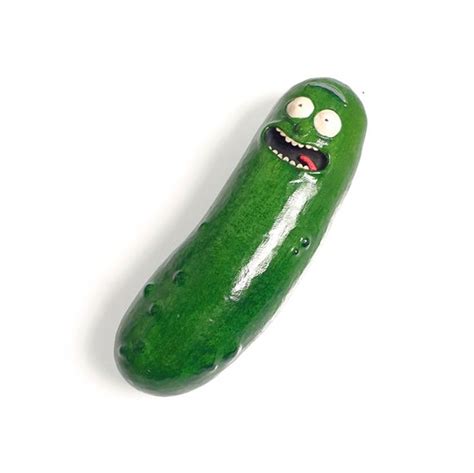 Pickle Rick 3d Printed Handpainted Pickle Rick Rick And Morty Etsy