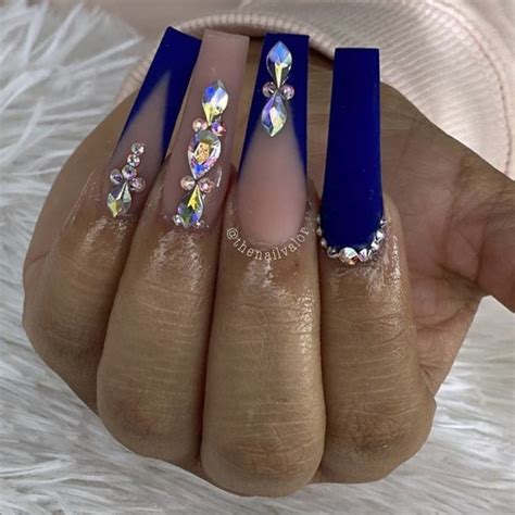 Pin By A Finny On Nail D It Blue Prom Nails Quinceanera Nails