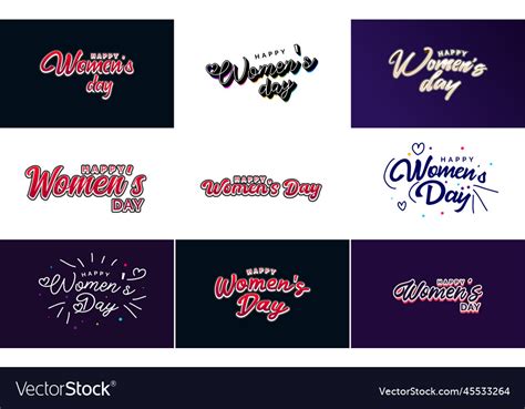 International Womens Day Hand Written Typography Vector Image