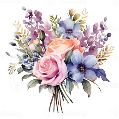 Flower Bouquet Arrangement Ai Generative Png