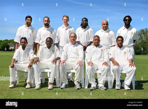 Gidea Park And Romford Cc Pose For A Team Photo Gidea Park And Romford Cc