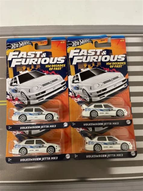 Hot Wheels Fast And Furious Hw Décennies De Volkswagen Jetta Mk3 Rapide Lot De 4 Eur 17 95