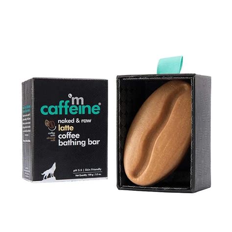 MCaffeine Naked Raw Latte Coffee Bathing Bar Soap 100g
