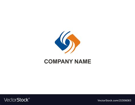 Circle square business finance company logo Vector Image