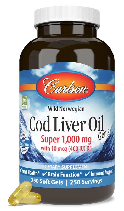 Buy Carlson Cod Liver Oil Gems Super Mg Mg Omega S