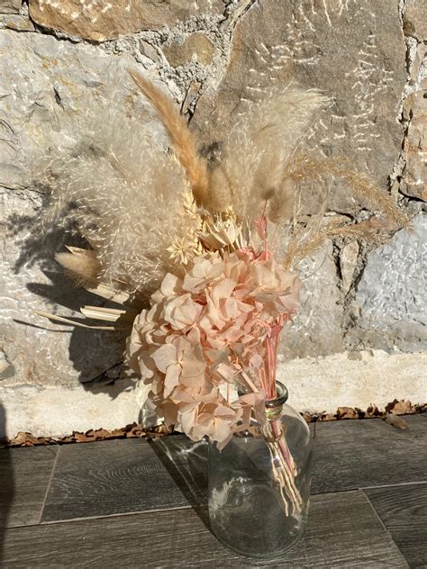 Bouquet de fleurs séchées Hortensia Nude Concept Bohème