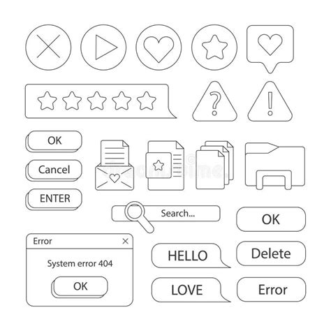 Retro Interface Ui Computer System Stock Illustrations 353 Retro