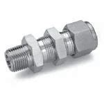 Female Stainless Steel Bulkhead Male Connector For Gas Pipe Size 20