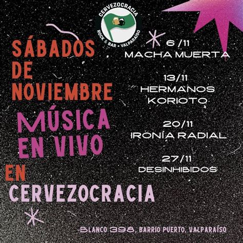 Conoce La Cartelera De Cervezocracia Para Esta Semana Valpara So