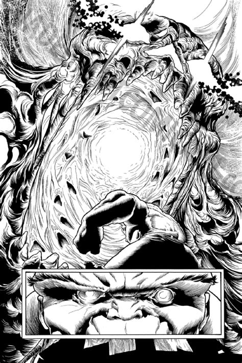 JadeGiant Comic Art IMMORTAL HULK 50 PAGE 56 INKS BRABO By Belardino