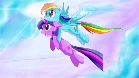 Twidash Flight Scene Of Friendship By Derpiihooves On Deviantart