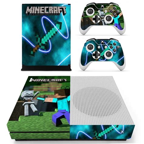 Xbox One S And Controllers Skin Cover Minecraft - ConsoleSkins.co