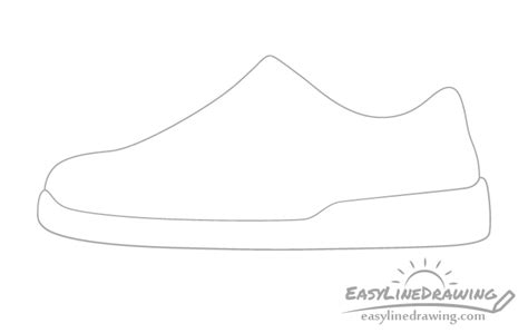 How to Draw a Shoe Step by Step - EasyLineDrawing