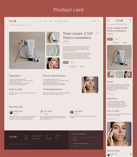 Malva organic cosmetics - online cosmetics shop :: Behance