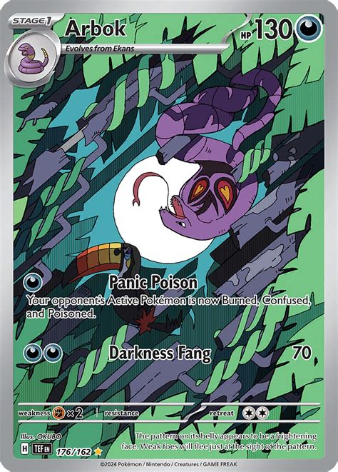 Arbok Temporal Forces Pokemon Card Pikawiz