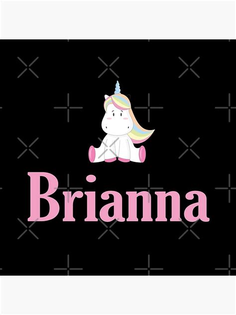 Brianna Cute Unicorn My Name Is Brianna Floor Pillow For Sale By