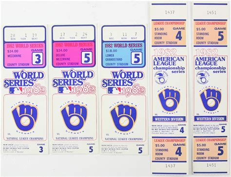 Lot Detail 1982 Milwaukee Brewers World Series ALCS Full Ticket