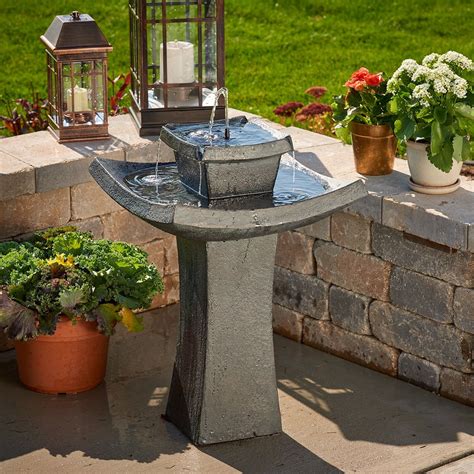 Smart Solar Modern Zen Solar-on-Demand Fountain - Walmart.com Solar ...