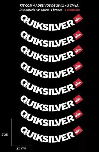 Adesivo Quiksilver Roda Moto Kit 8 Adesivos Parcelamento Sem Juros