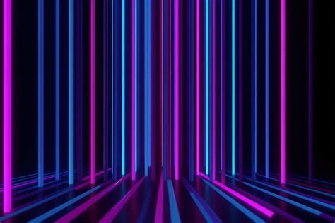 Premium Photo | Pink and blue lines on a black background.