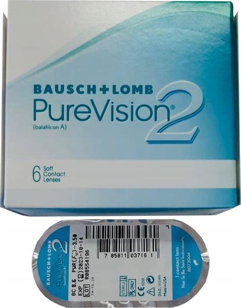 Soczewki BAUSCH LOMB SOCZEWKI MIESIĘCZNE PURE VISION 2HD 6SZT MOC 0 5