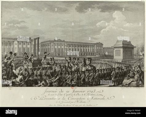 Execution By Guillotine Of Louis Xvi Of France Stock Photos & Execution ...