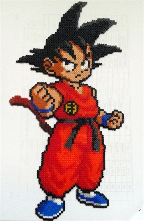 Son Goku Perler Beads Mini By Ainhi90 Dragon Ball Pixel Dragon Disney Cross Stitch