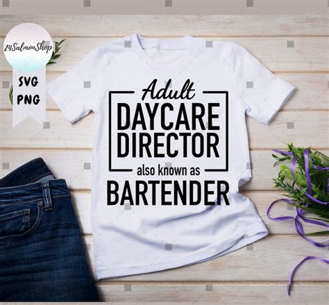 Adult Daycare Director Svg Png Known As Bartender Svg Waiter Etsy