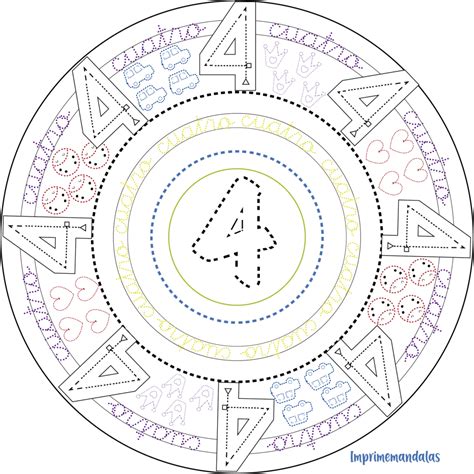 Mandala Para Grafomotricidad Números Del 1 Al 5 • Imprime Mandalas Grafomotricidad Mandalas