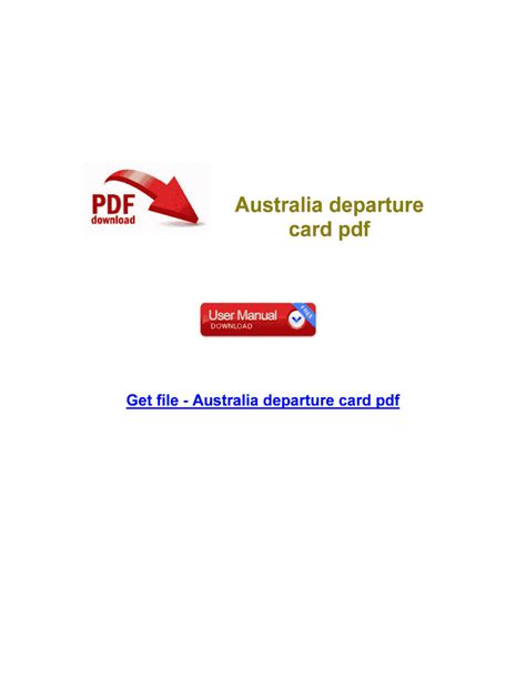 Fillable Online Australia bdeparture cardb pdf - WordPresscom Fax Email Print - pdfFiller